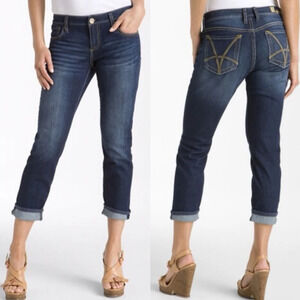 Kut From The Kloth Angie Cropped Skinny Boyfriend Jeans Size Women's 4